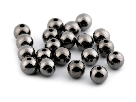 Plastmasas pērlītes ar metālisku spīdumu Ø8 mm 20 g| dažādu toņu