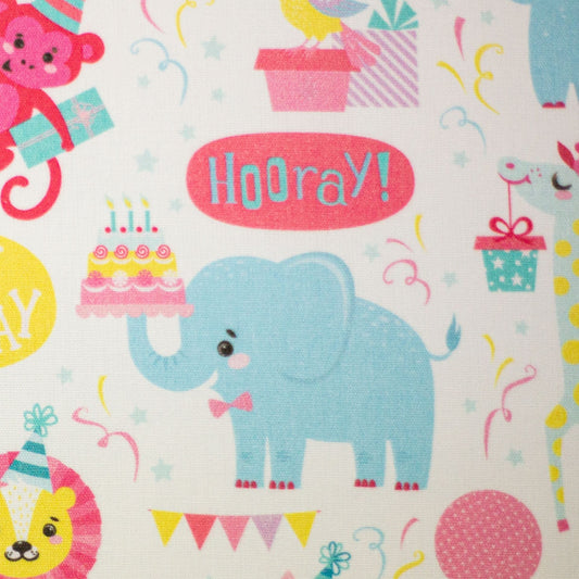 Attēls ar Premium 100% kokvilnas audums - āfrikas zvēriņi 130 g/m² – pieejams Šarlotes audumi