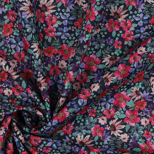 Premium 100% kokvilnas audums - miljons ziedu 115 g/m²