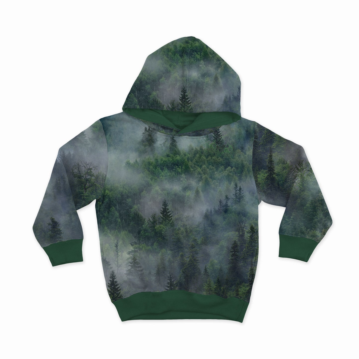 Cotton loop knit fabric - forest in the mist 250 g/m²