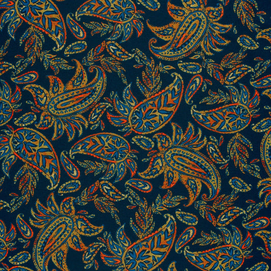 Attēls ar Punto di Roma trikotāžas audums - krāsains raksts 275 g/m² – pieejams Šarlotes audumi