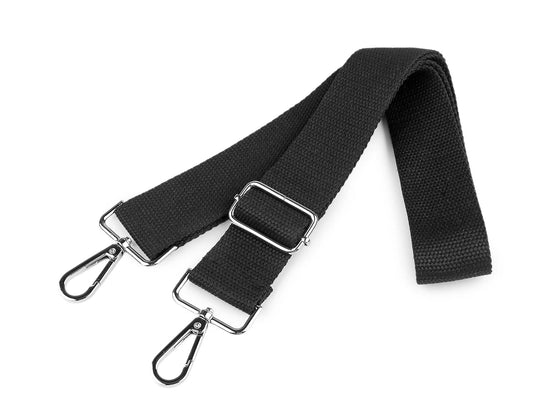 Bild eines verstellbaren Taschengurts mit Karabinern – online erhältlich bei Šarlotes audumi