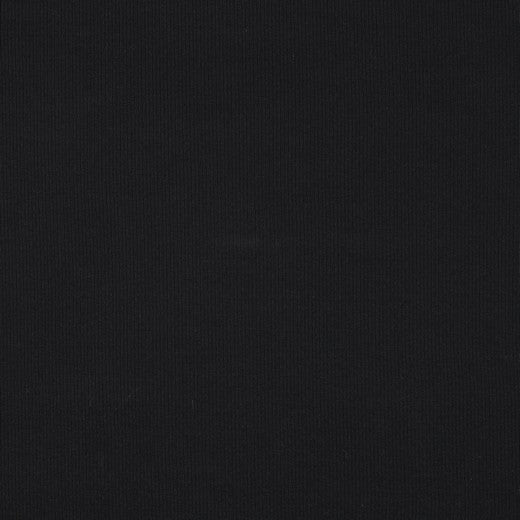 Rievotā kokvilnas trikotāža (RIB JERSEY) - melna 240 g/m²