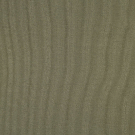 Rievotā kokvilnas trikotāža (RIB JERSEY) - olīvzaļš 240 g/m²