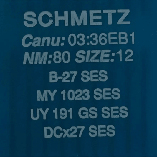 alt
Image of SCHMETZ DCx27 (B - 27) SES industrial overlock needles for knitwear and sportswear - 10 pcs. – available at Charlotte's Fabrics