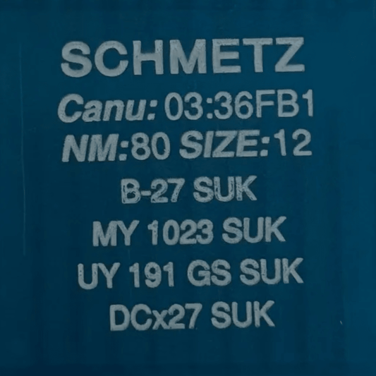 alt
Image with SCHMETZ DCx27 (B - 27) SUK industrial overlock needles for knitwear and denim – 10 pcs. – available at Šarlotes audumi