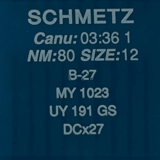Image with SCHMETZ DCx27 (B - 27) industrial overlock needles, universal - 10 pcs. – available at Šarlotes audumi