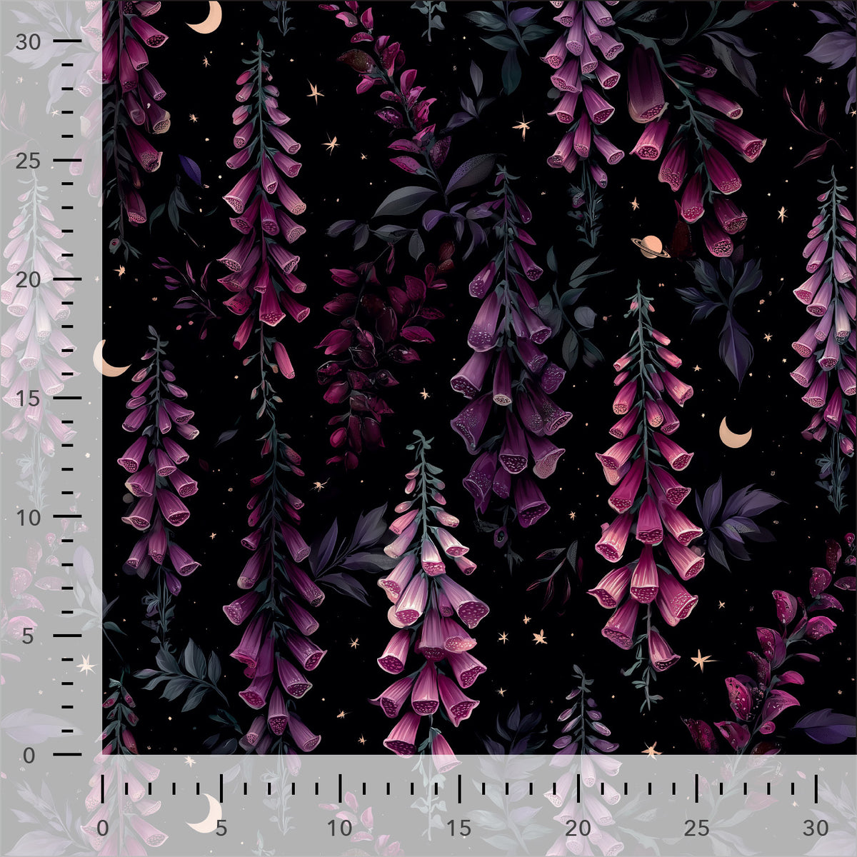 Baumwoll-Loopstrick – Purpurne Fingerhutblume