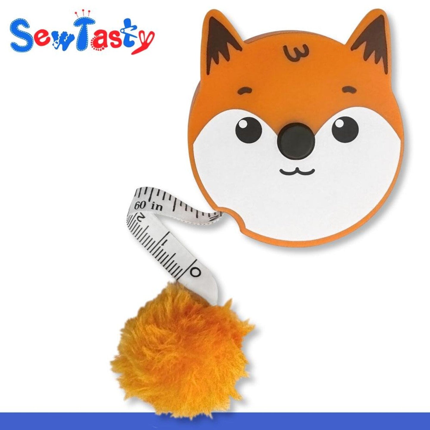 Image de ruban à mesurer rétractable Sew Tasty en forme d’animal, 150 cm – pour la couture et les loisirs créatifs – disponible en ligne chez Šarlotes audumi