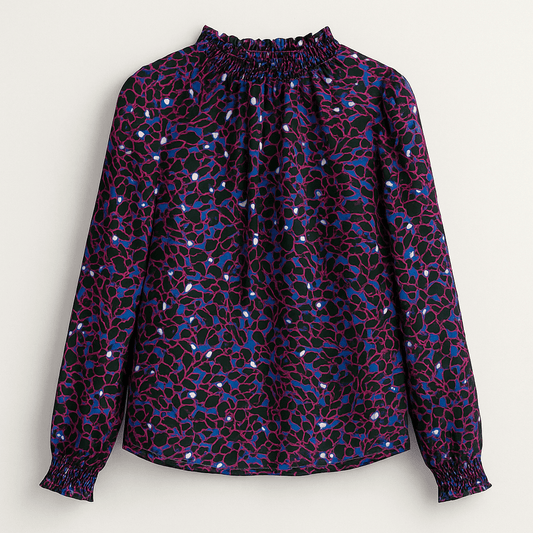 Šifons - abstrakts raksts | 150 cm | 65 g/m²