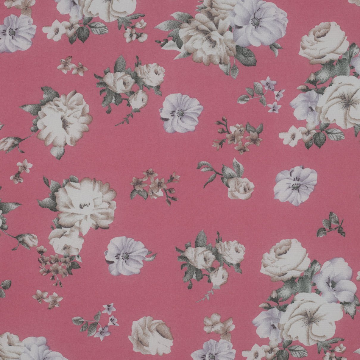 Šifons - puķes uz rozā | 150 cm | 80 g/m²