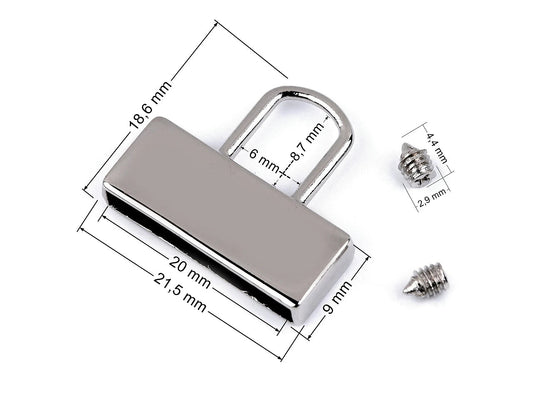 Attēls ar Siksnas, rokassprādzes gala stiprinājums ar cilpu 20 mm|dažādu toņu – pieejams Šarlotes audumi