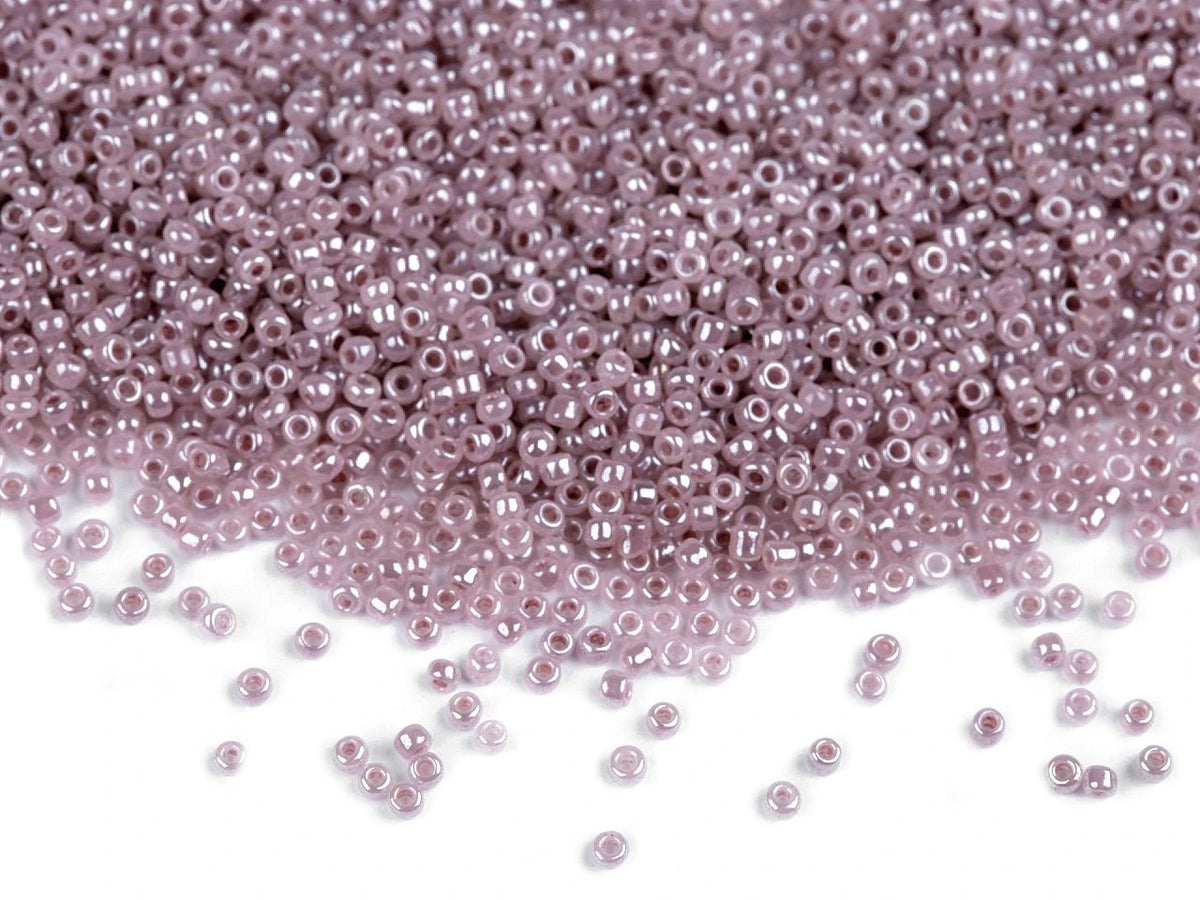 Glas-Samenperlen 15/0 | 1.5 mm 50 g | Perlmutt-Effekt | verschiedene Farben