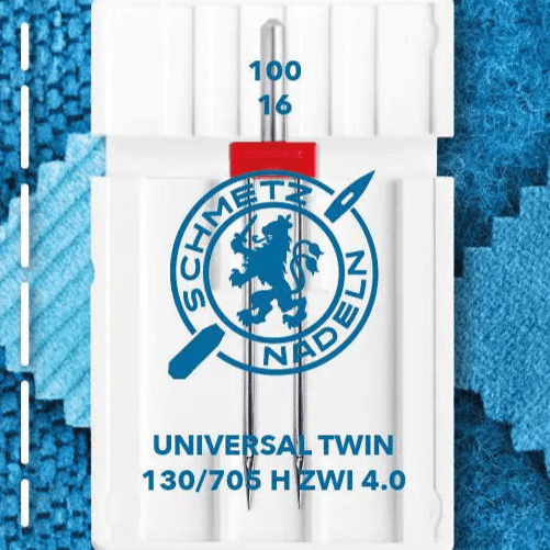 Šujmašīnu adata dubultā universālā SCHMETZ UNIVERSAL TWIN ZWI - Nr.4/100