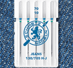 Šujmašīnu adatas džinsam SCHMETZ JEANS - Nr.70 (5gab.)