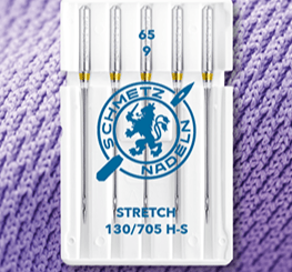 Šujmašīnu adatas elastīgai trikotāžai SCHMETZ STRETCH - Nr.65 (5gab.)