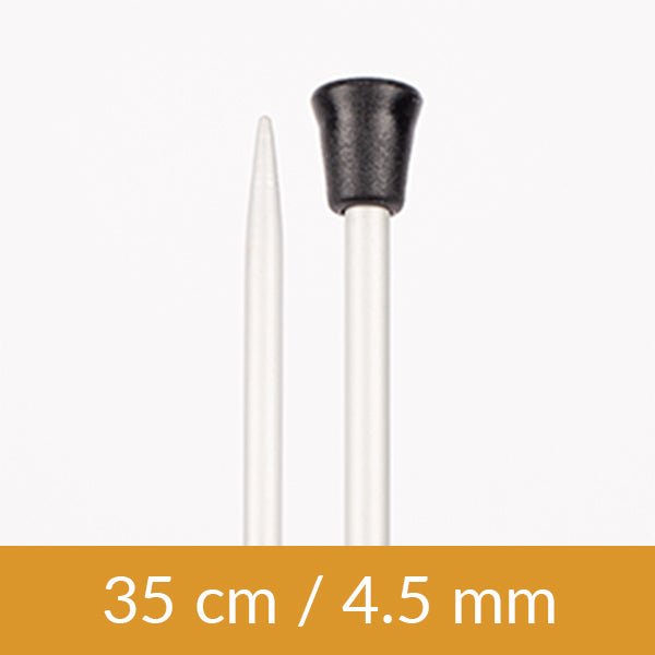 Image de aiguilles à tricoter droites DROPS en aluminium |35 cm tailles 2,00 - 5 mm – disponible chez Šarlotes audumi