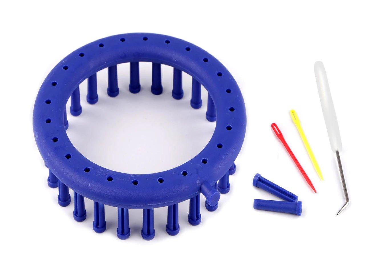 Attēls ar Tapošanas (Knitting Loom) apaļais adīšanas rāmis cepurēm un šallēm – Ø14 cm – pieejams Šarlotes audumi