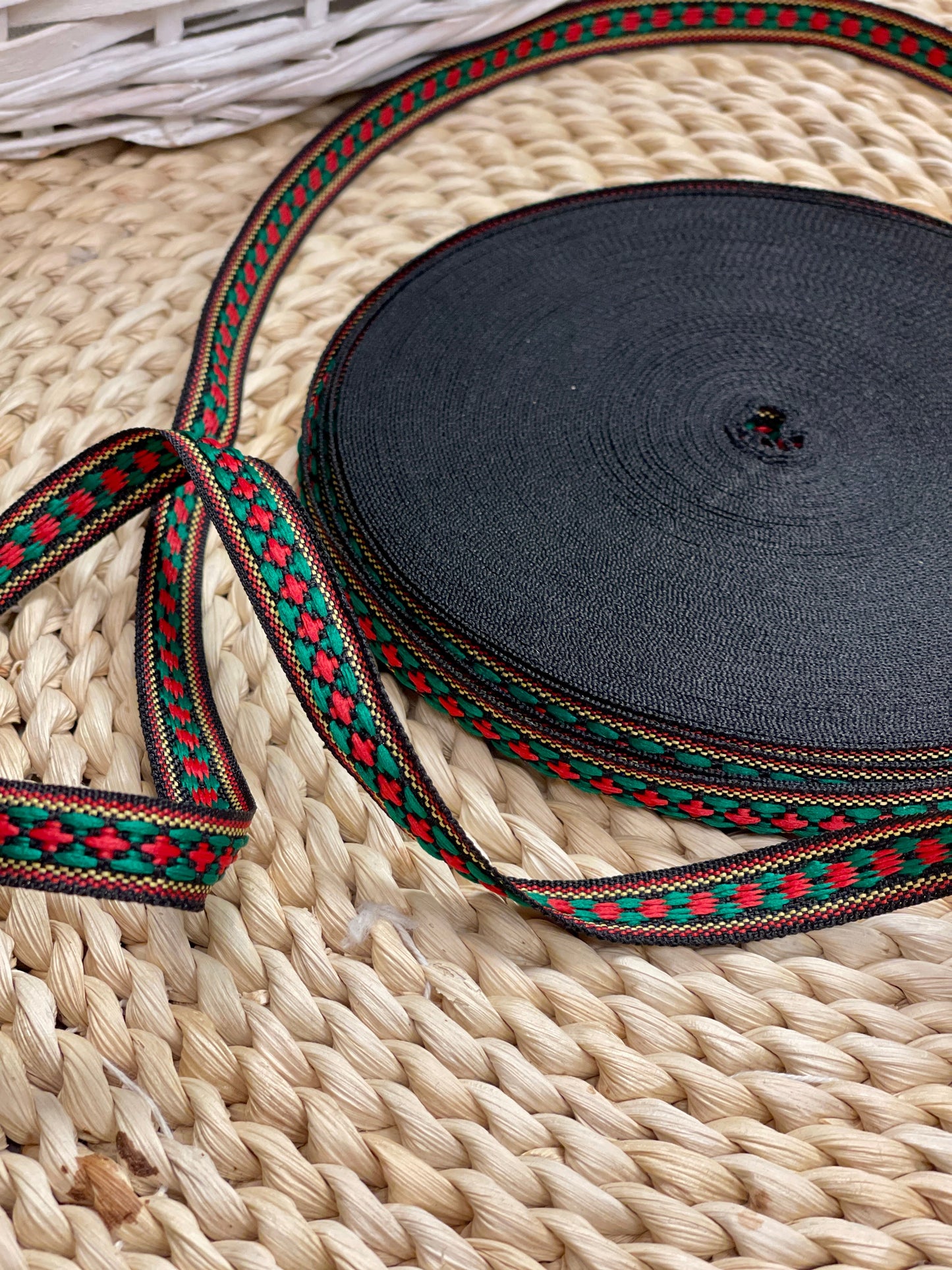 Tautiskā lente, josta 15 mm - ornamenti - LV