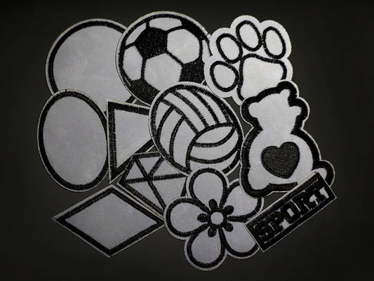 Attēls ar Uzgludināmie atstarotāji, aplikācijas | dažādas formas un izmēri – pieejams Šarlotes audumi