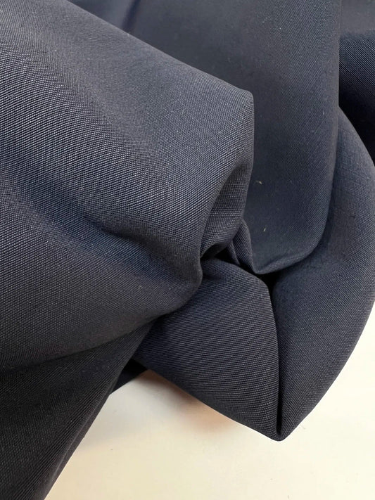 Vilnas audums ar zīdu - tumši zils 160 g/m²