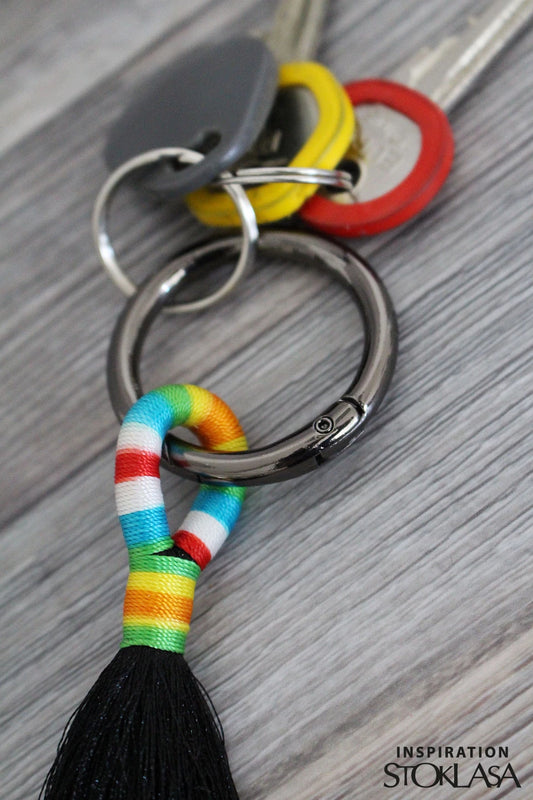 Key ring Ø25 mm | Metal carabiner with spring | various colors