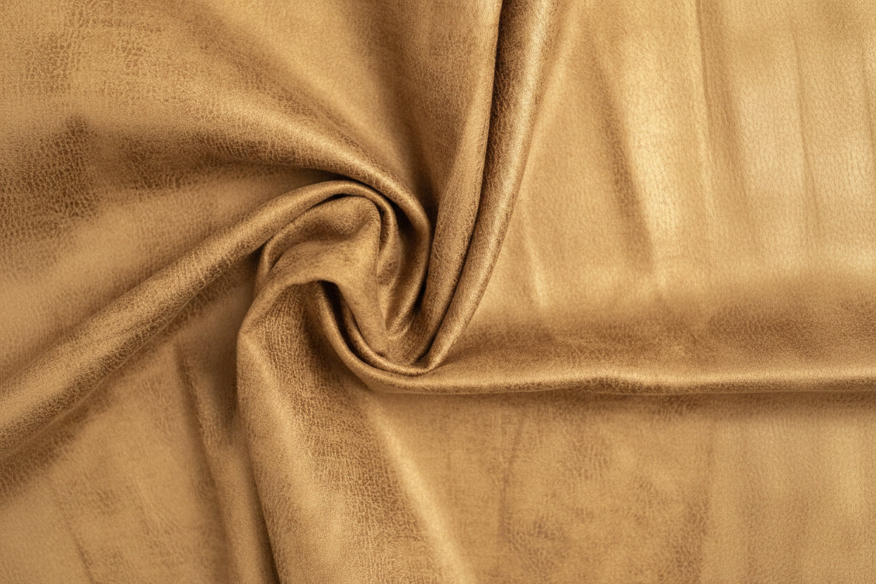 Attēls ar Zamšādas audums ar elastānu - brūna 280 g/m² – pieejams Šarlotes audumi