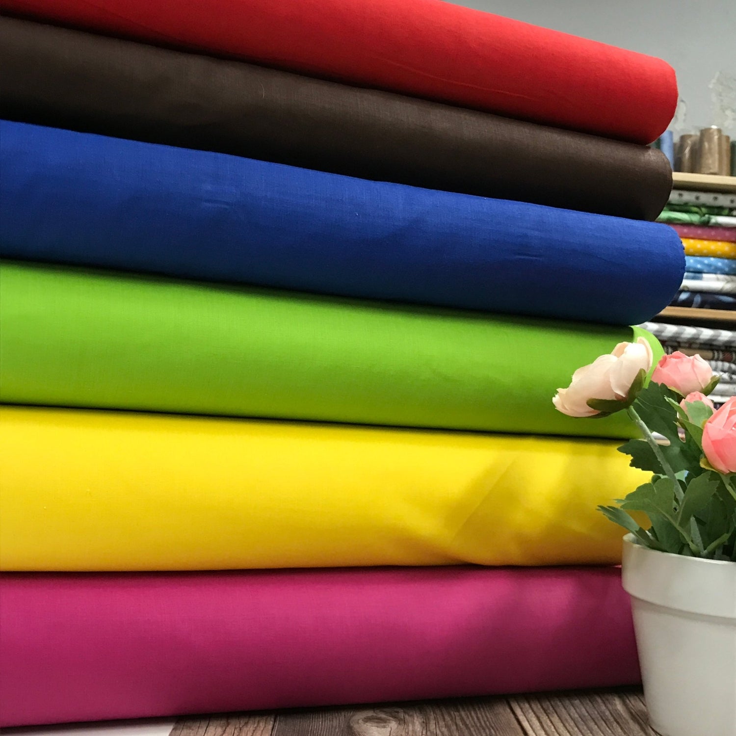 100% Cotton fabrics solid colors