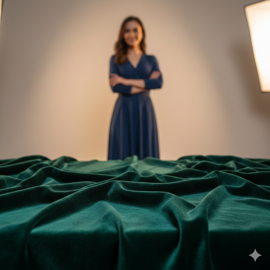 Velvet with elastane