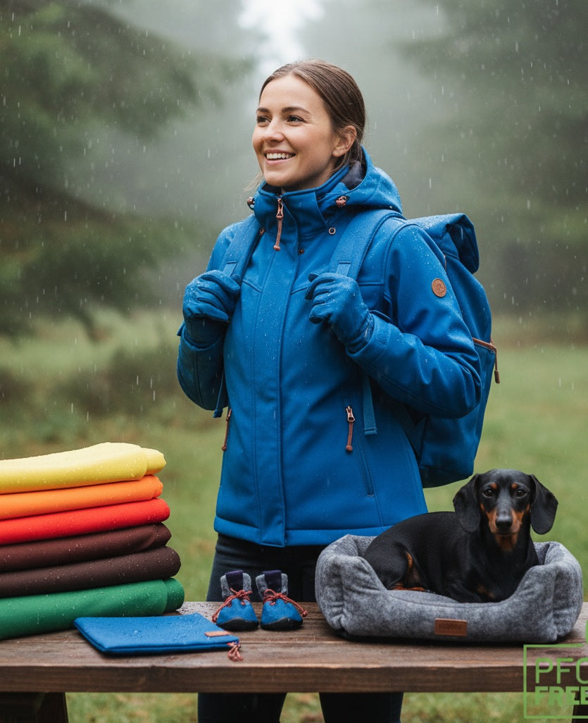 Solid color softshell fabric