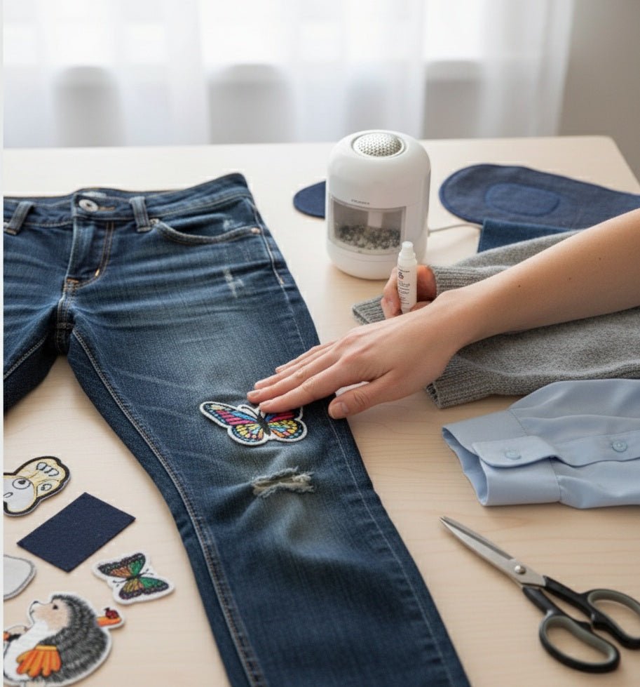 Fabrics for clothing care and repair