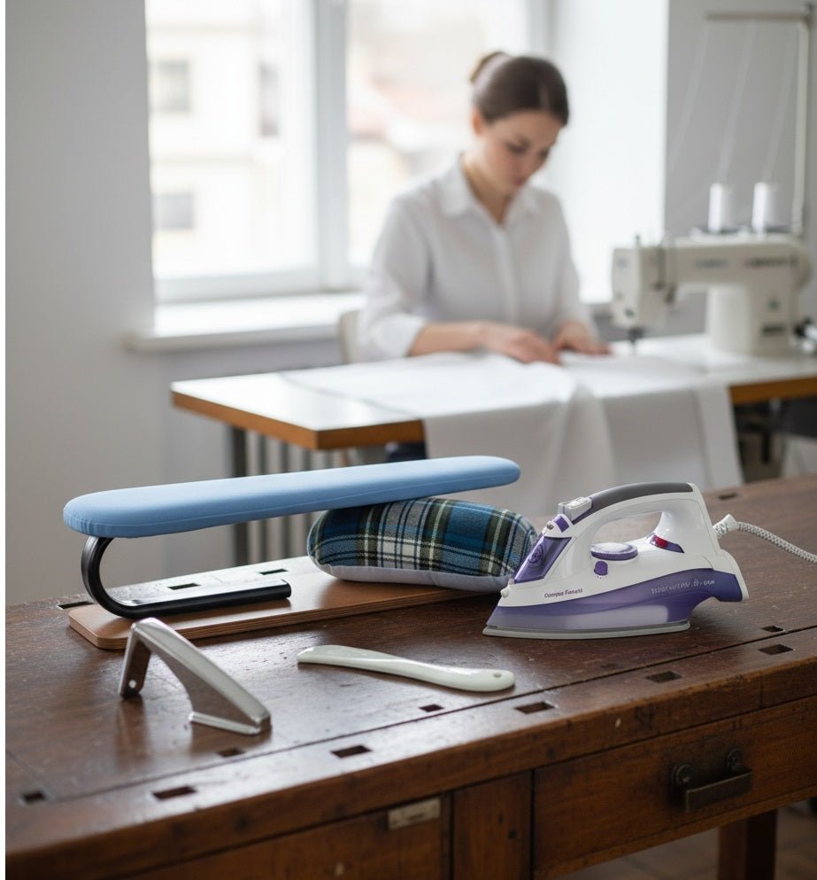 Buttons and seam presses