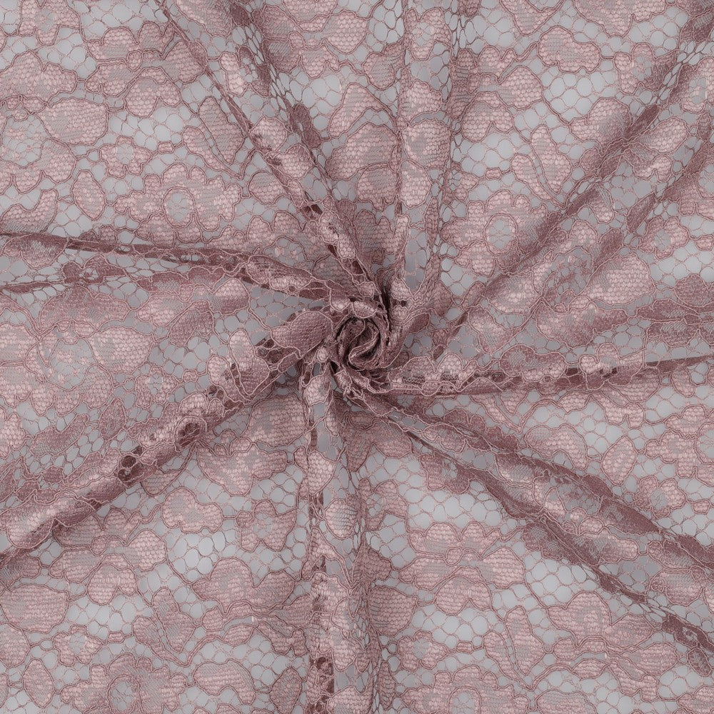 Lace fabric - smoky lilac 130 g/m²
