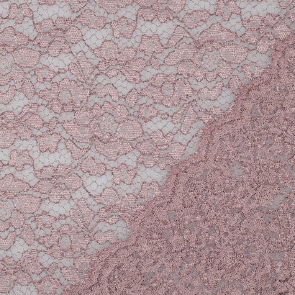Lace fabric - smoky lilac 130 g/m²