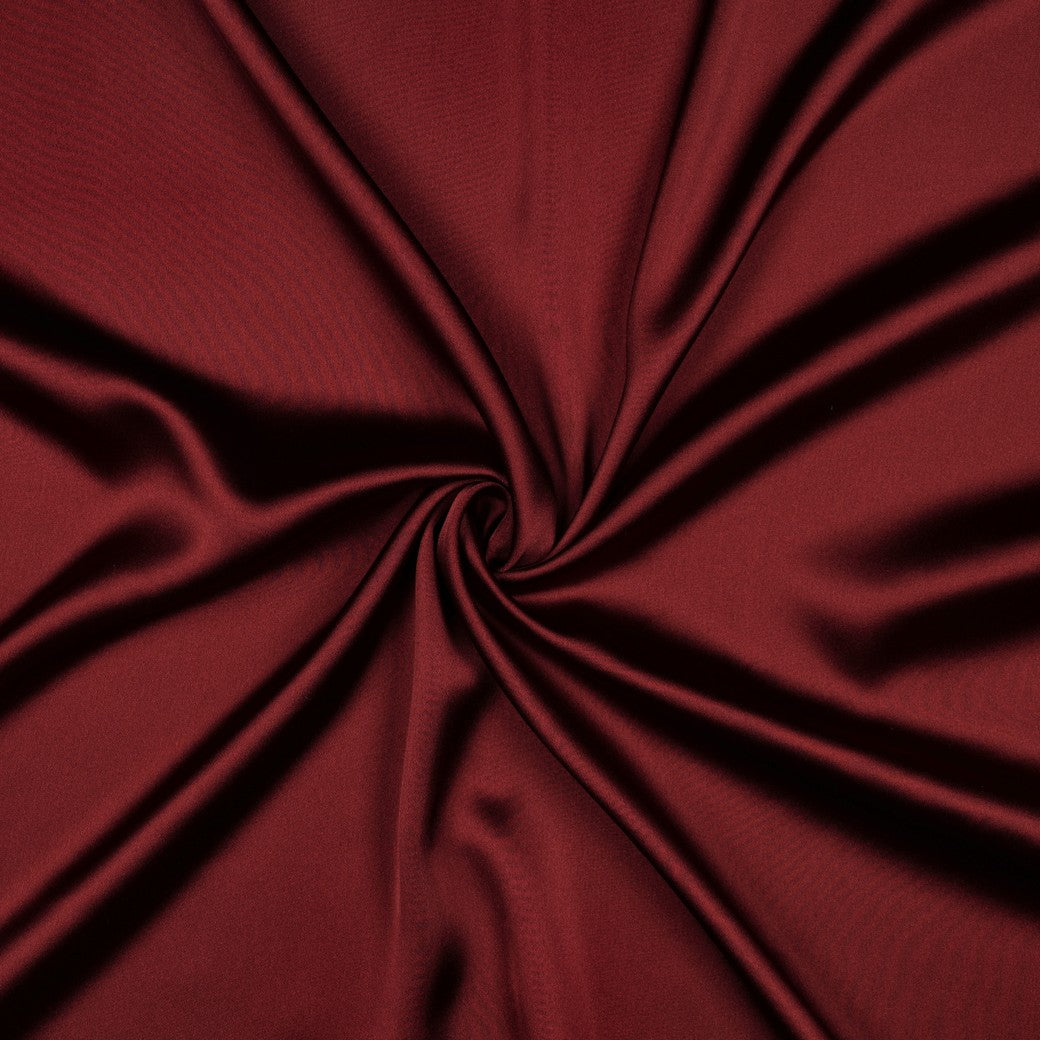 Satin mit Elasthan – Bordeauxrot