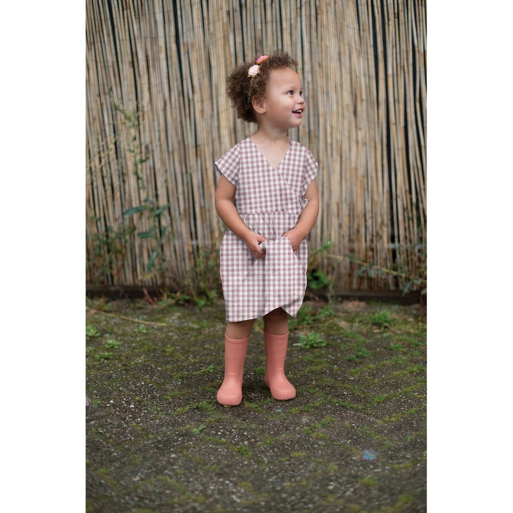 Premium 100% medvilnės audinys – raudonas languotas 110 g/m²