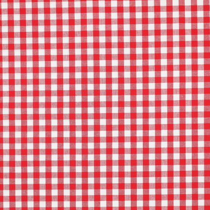 Tissu premium 100 % coton - à carreaux rouges 110 g/m²