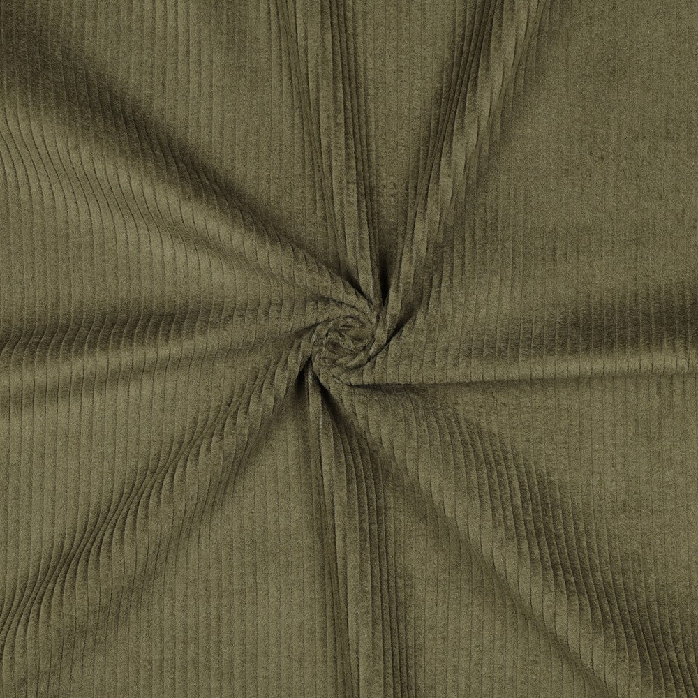 Cotton velvet - moss green 280 g/m²