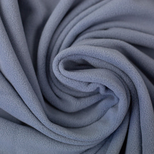 Mikrofleece – weicher Fleece-Stoff für Kleidung, blaugrau