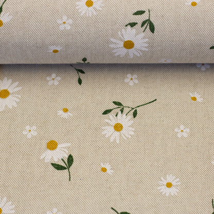 Tissu canvas marguerites 200 g/m²
