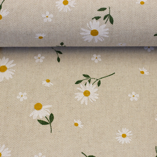 Leinwandstoff-Gänseblümchen 200 g/m²