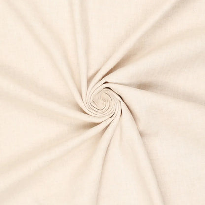 100% weich gemachter Leinenstoff – zart cremefarben 165 g/m²