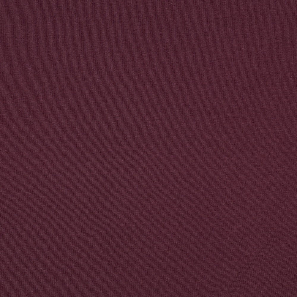 Maille coton bouclée aubergine 235 g/m²