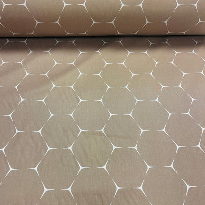 Tissu 100 % coton - motif abstrait brun 220 cm 146 g/m²