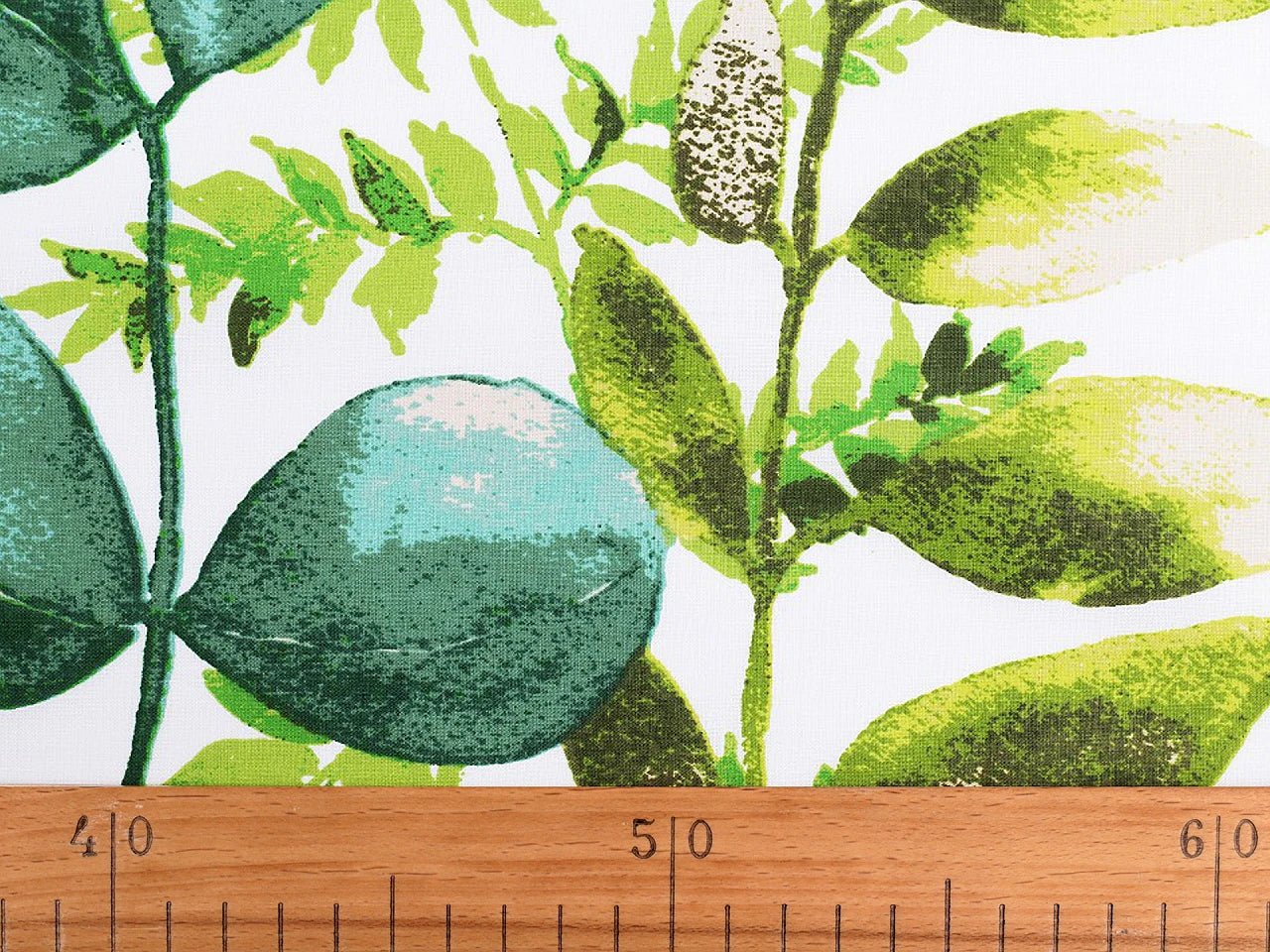 Image de tissu en coton 100 % eucalyptus – disponible en ligne chez Šarlotes audumi