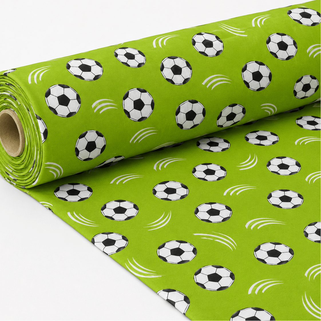 Bild mit 100% Baumwollstoff Fußball 125 g/m² – erhältlich bei Šarlotes audumi