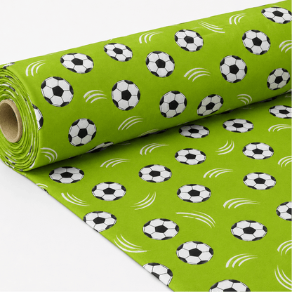 Bild mit 100% Baumwollstoff Fußball 125 g/m² – erhältlich bei Šarlotes audumi