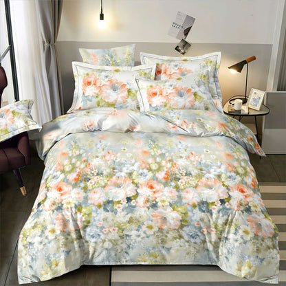 100 % tissu en coton - prairie peinte 220 cm 146 g/m²