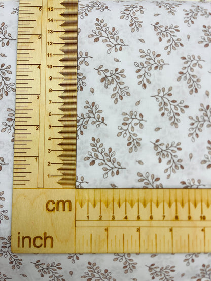 100 % tissu en coton - petites branches en bois 125 g/m²