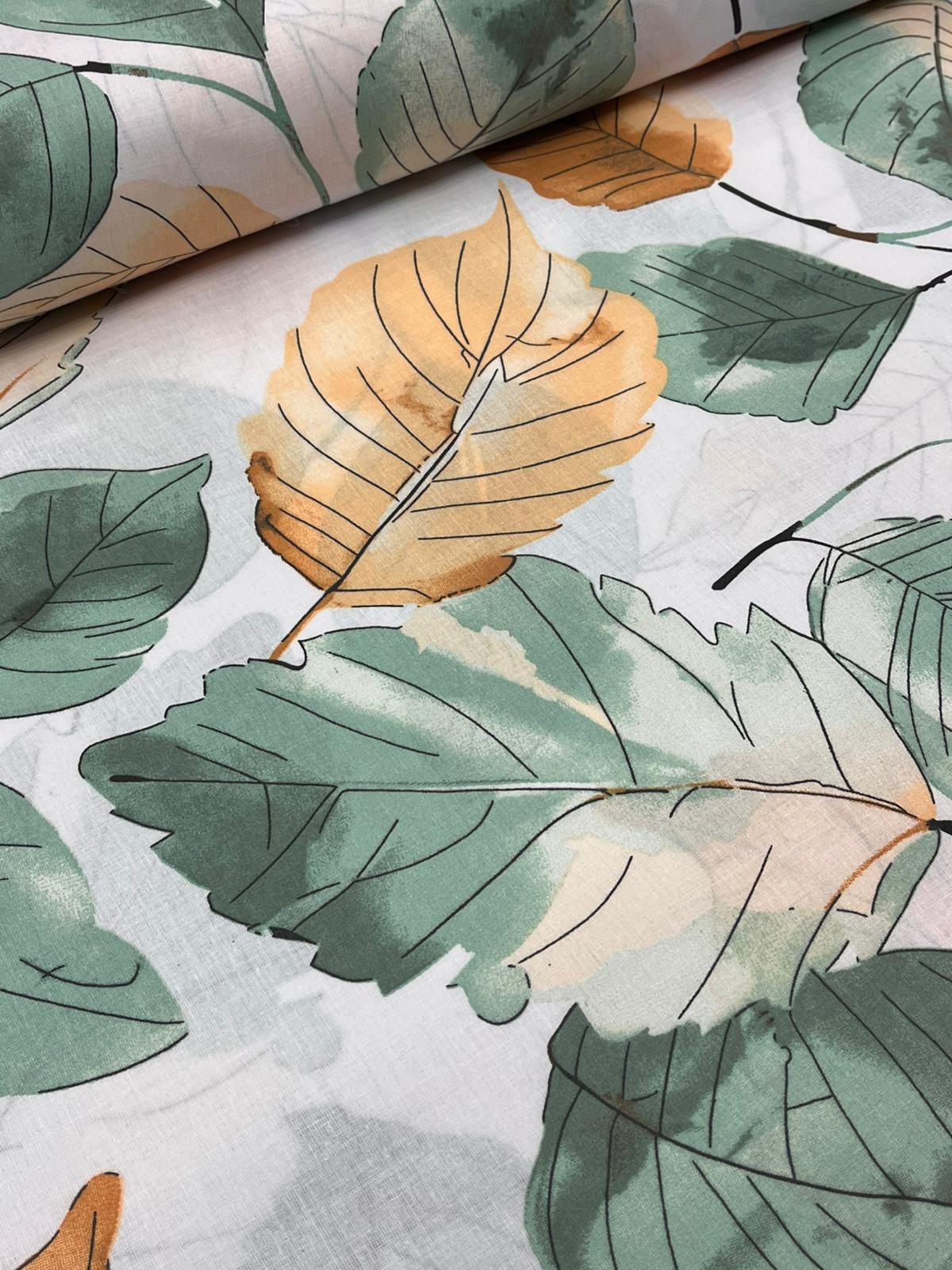 Attēls ar 100% Kokvilnas audums - lapas 125 g/m² – pieejams Šarlotes audumi